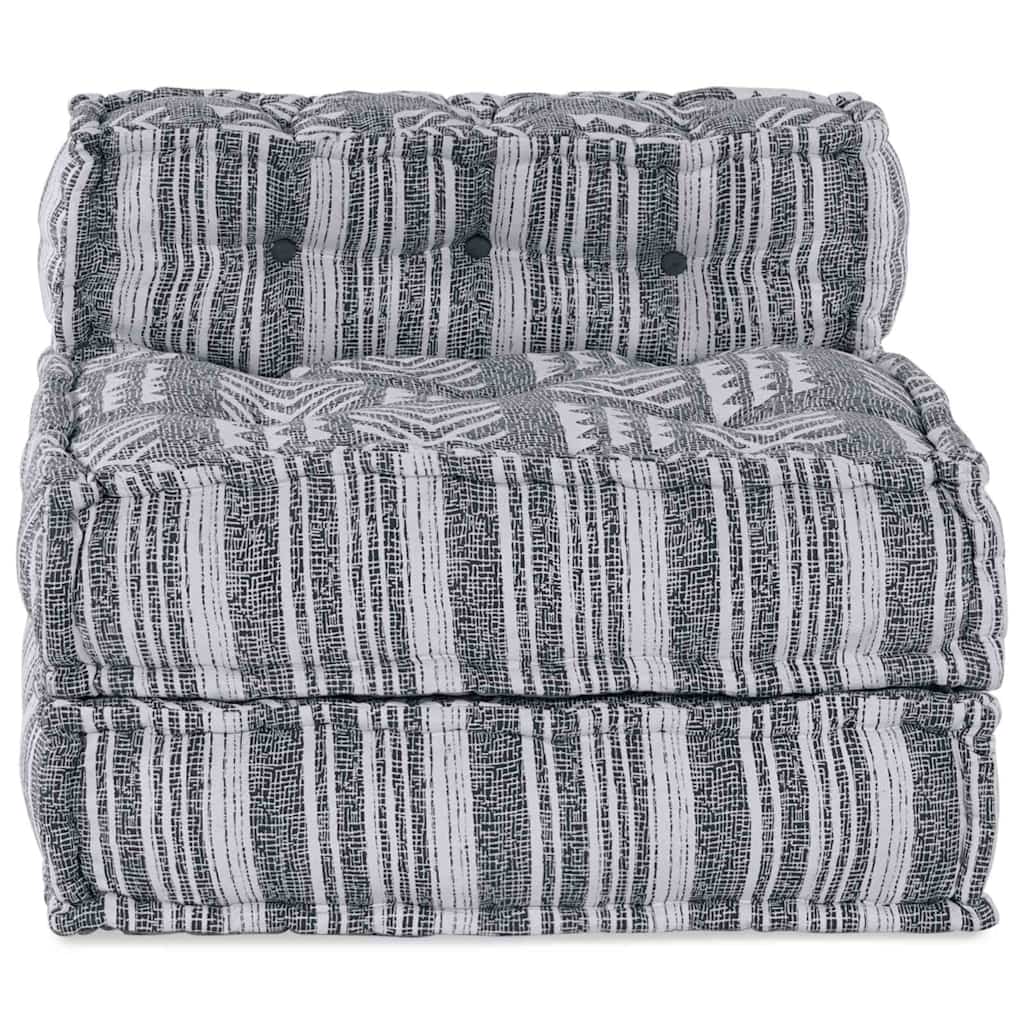 vidaXL Modulare Sofagarnitur Grau Druck 70 x 70 x 56 cm Stoff