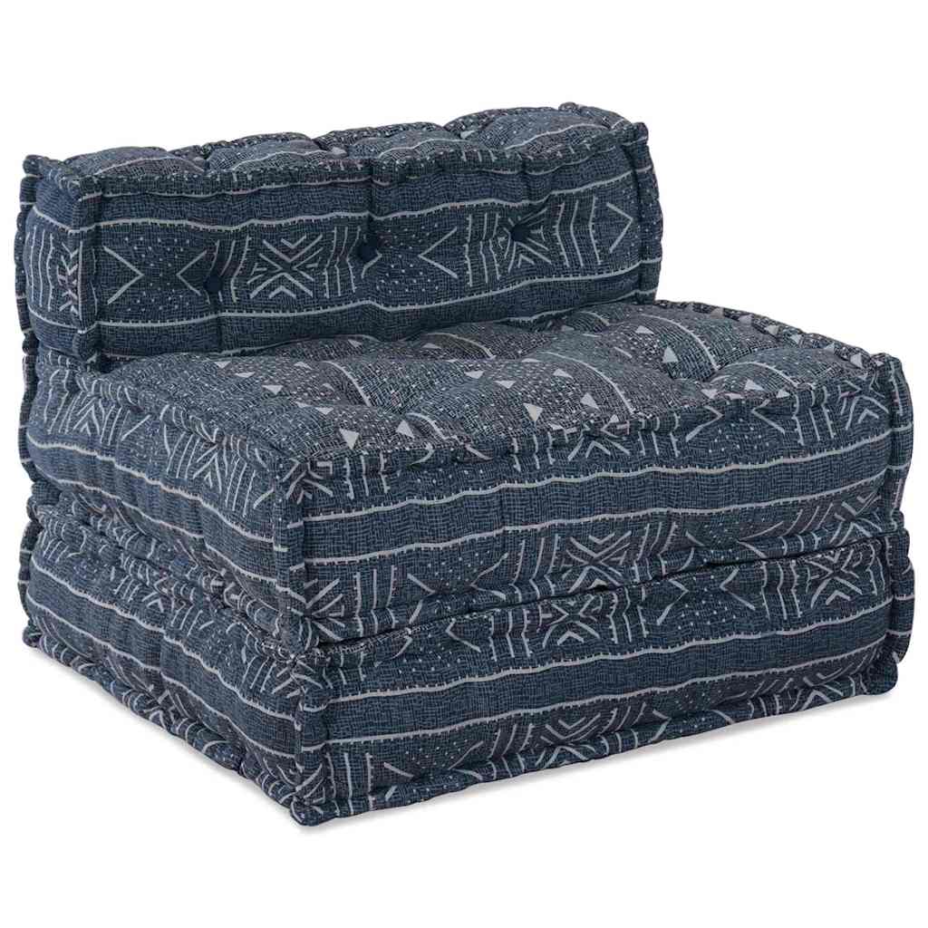 vidaXL Modulare Sofagarnitur Indigo Druck 70 x 70 x 56 cm Stoff