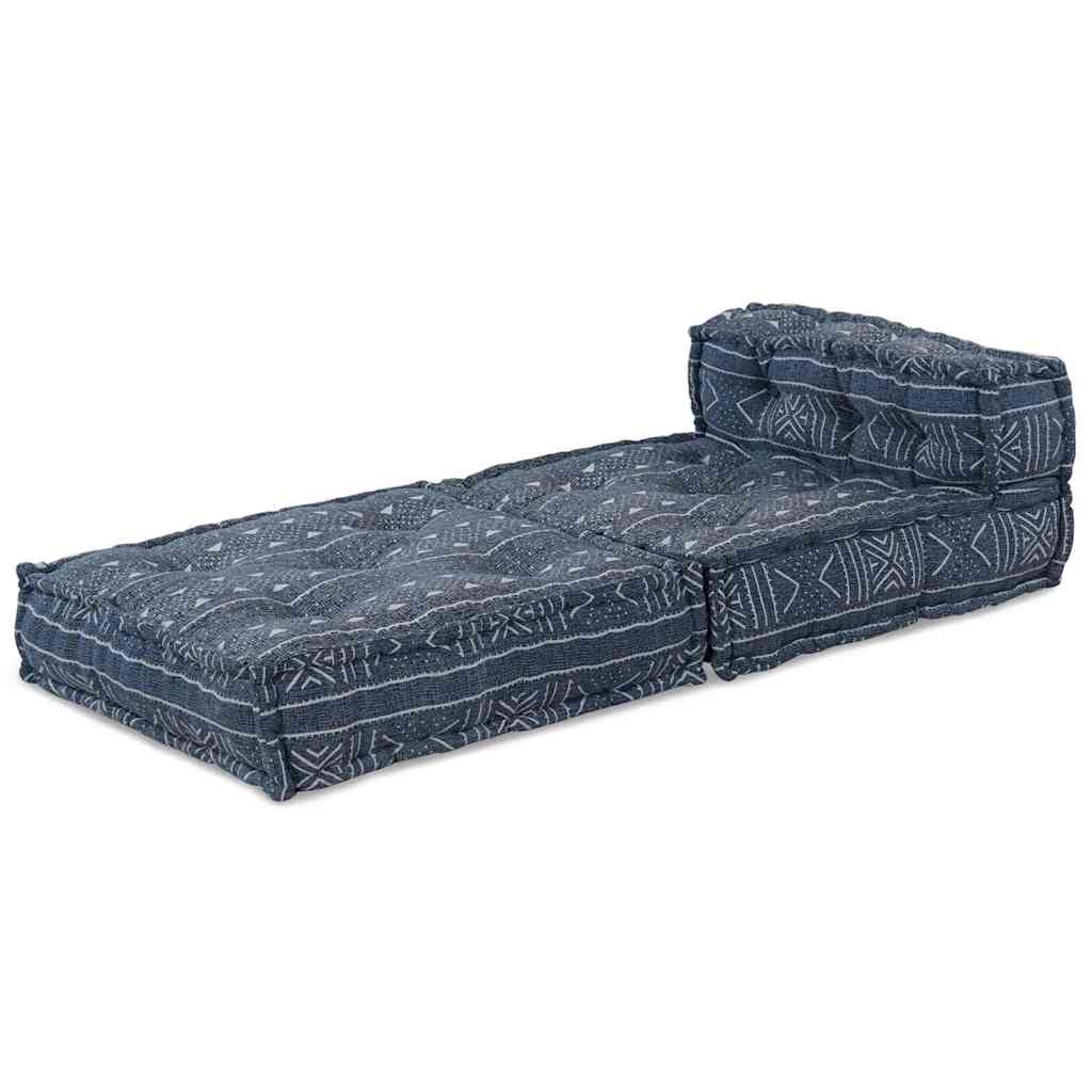 vidaXL Modulare Sofagarnitur Indigo Druck 70 x 70 x 56 cm Stoff