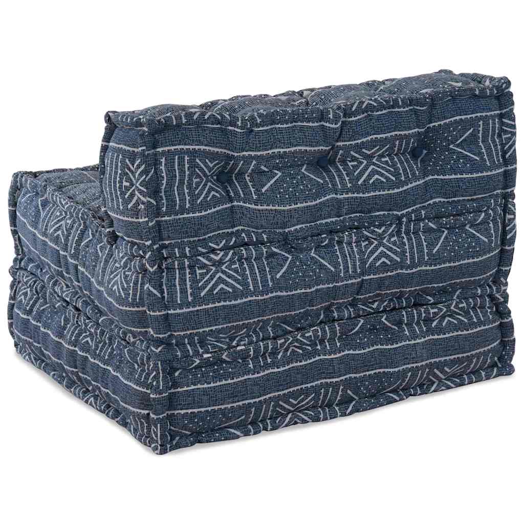 vidaXL Modulare Sofagarnitur Indigo Druck 70 x 70 x 56 cm Stoff