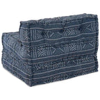 vidaXL Modulare Sofagarnitur Indigo Druck 70 x 70 x 56 cm Stoff