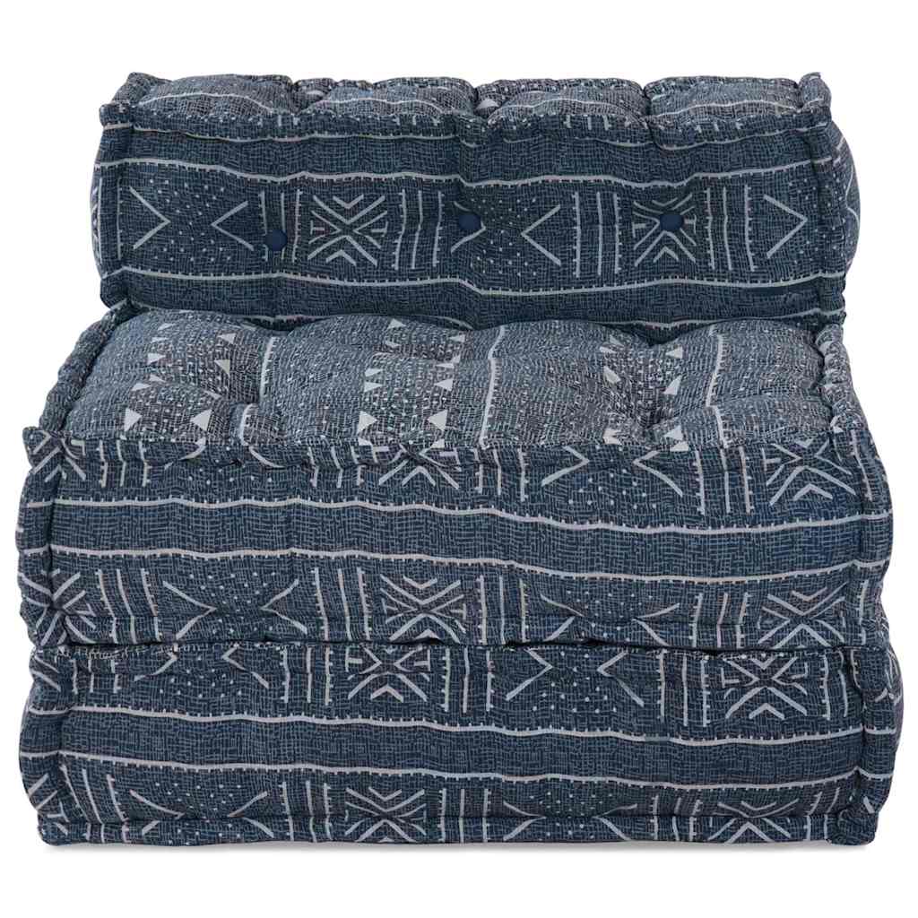 vidaXL Modulare Sofagarnitur Indigo Druck 70 x 70 x 56 cm Stoff