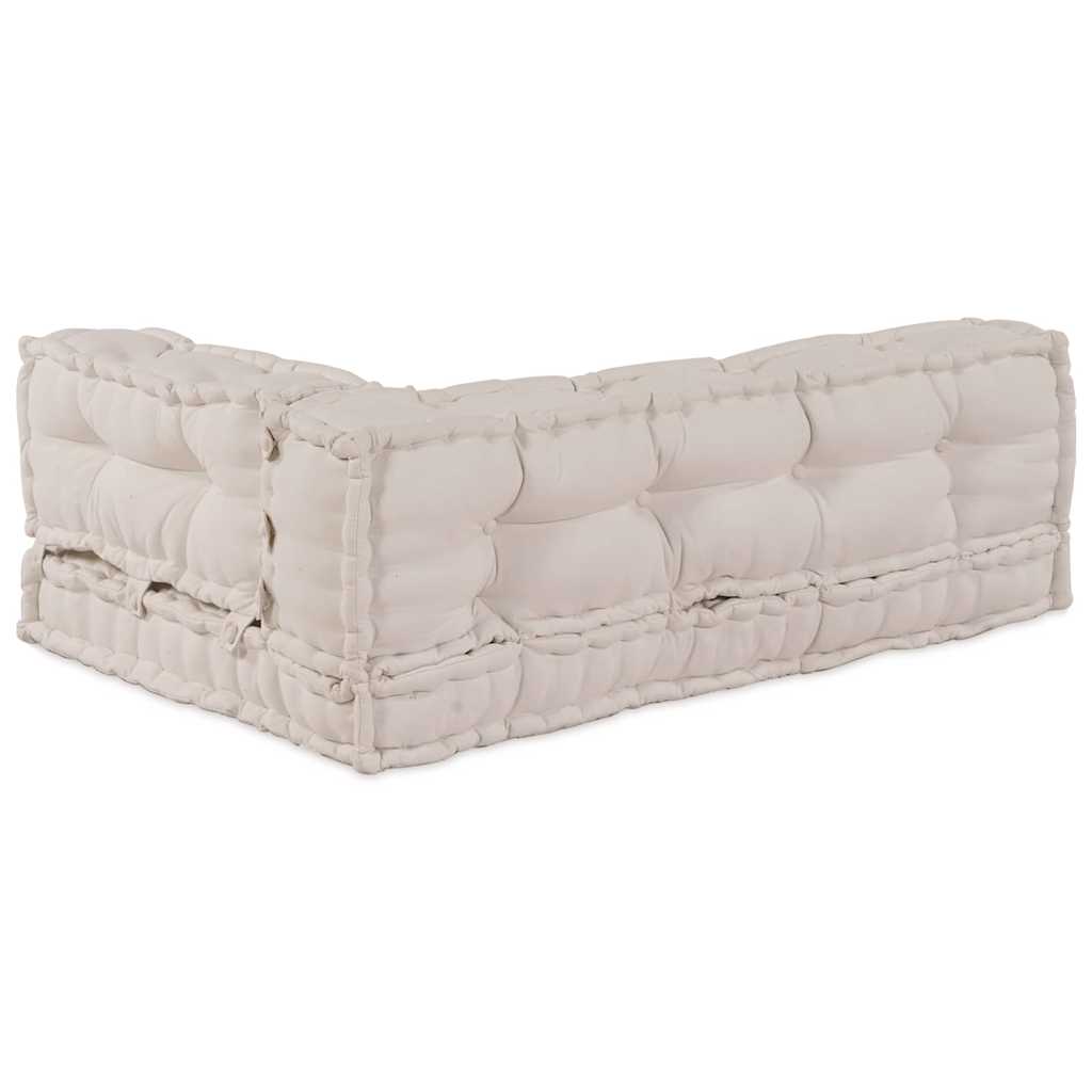 vidaXL Pallet Sofa Kissen 3 pcs Creme 120 x 80 x 34 cm Stoff