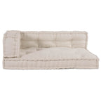 vidaXL Pallet Sofa Kissen 3 pcs Creme 120 x 80 x 34 cm Stoff