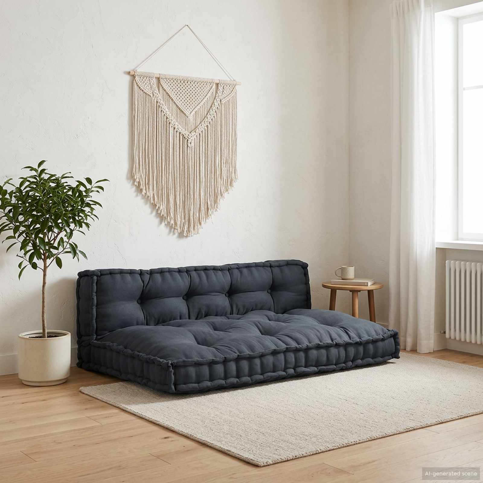vidaXL Pallet Sofa Kissen 2 pcs Creme 120 x 80 x 38 cm Stoff