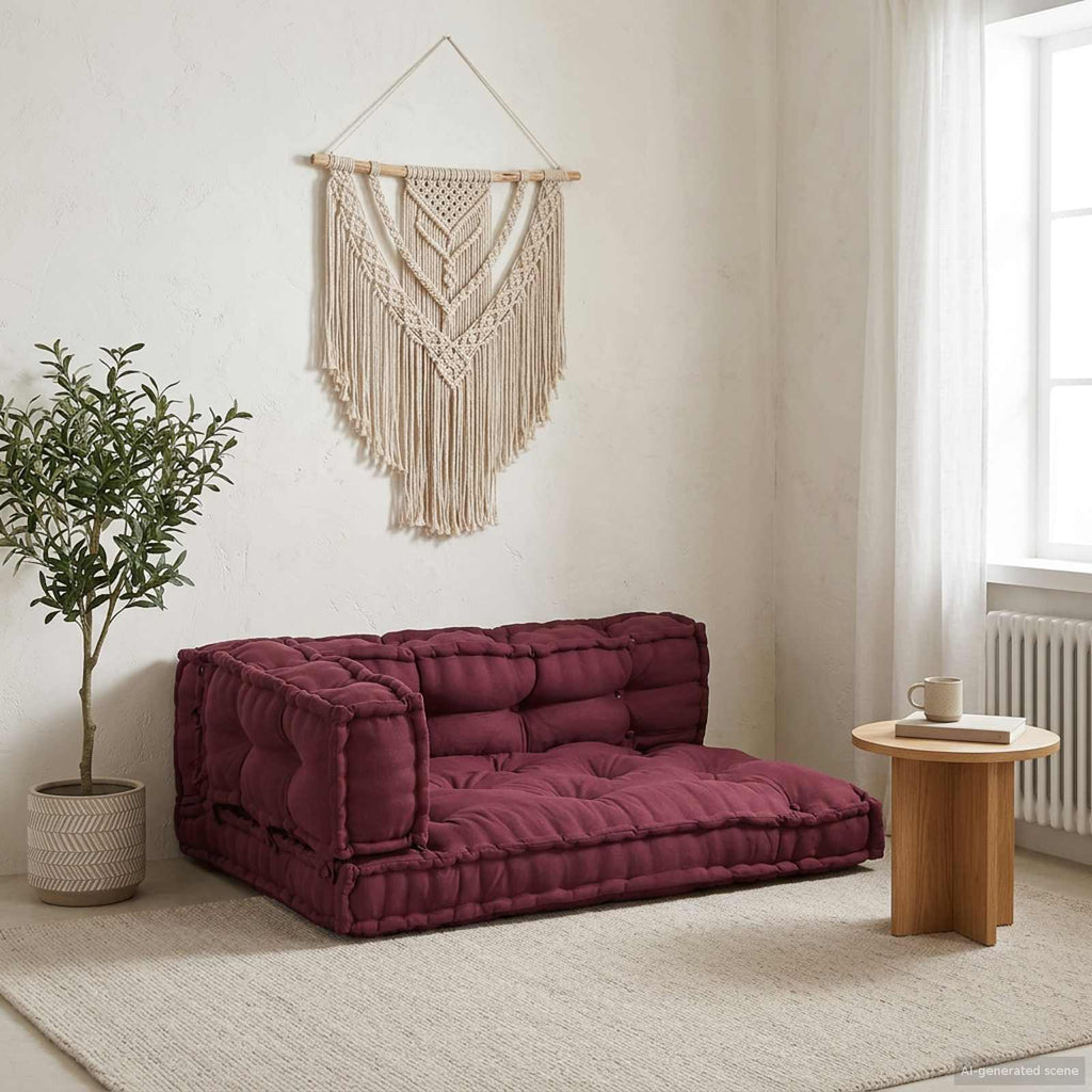 vidaXL Pallet Sofa Kissen 3 pcs Kastanienbraun 120 x 80 x 38 cm Stoff