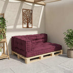 vidaXL Pallet Sofa Kissen 3 pcs Kastanienbraun 120 x 80 x 38 cm Stoff