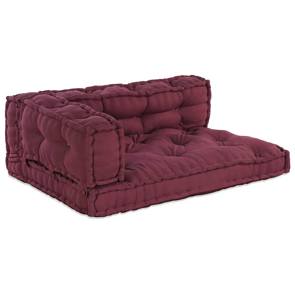 vidaXL Pallet Sofa Kissen 3 pcs Kastanienbraun 120 x 80 x 38 cm Stoff