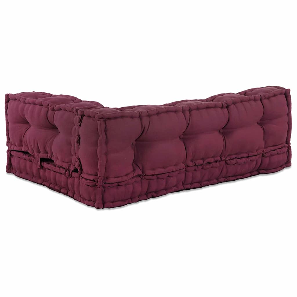 vidaXL Pallet Sofa Kissen 3 pcs Kastanienbraun 120 x 80 x 38 cm Stoff