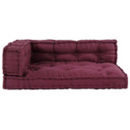 vidaXL Pallet Sofa Kissen 3 pcs Kastanienbraun 120 x 80 x 38 cm Stoff