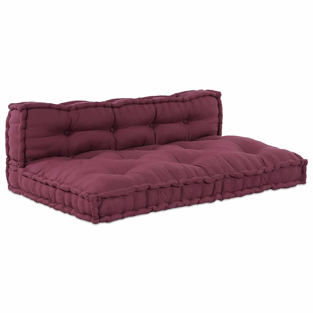 vidaXL Pallet Sofa Kissen 2 pcs Kastanienbraun 120 x 80 x 38 cm Stoff