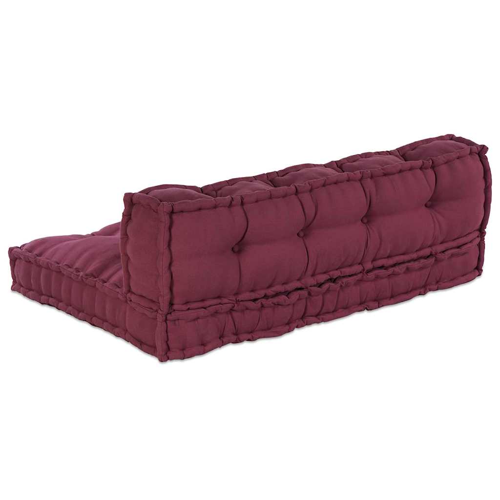 vidaXL Pallet Sofa Kissen 2 pcs Kastanienbraun 120 x 80 x 38 cm Stoff