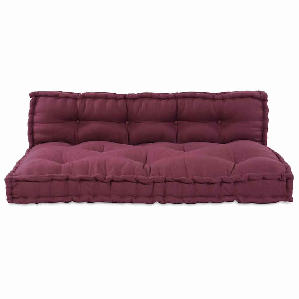 vidaXL Pallet Sofa Kissen 2 pcs Kastanienbraun 120 x 80 x 38 cm Stoff