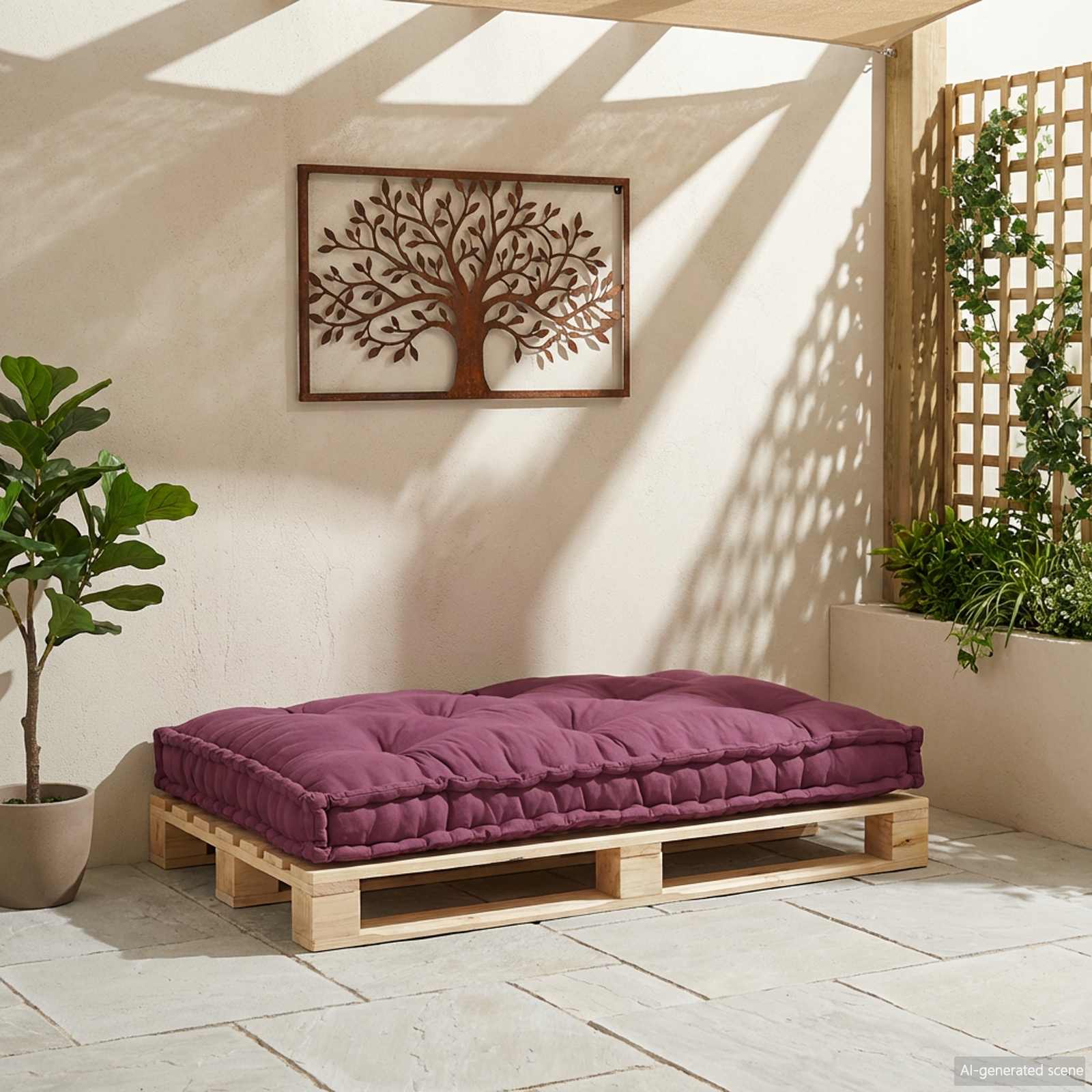 vidaXL Pallet Sofa Kissen Kastanienbraun 120 x 80 x 12 cm Stoff