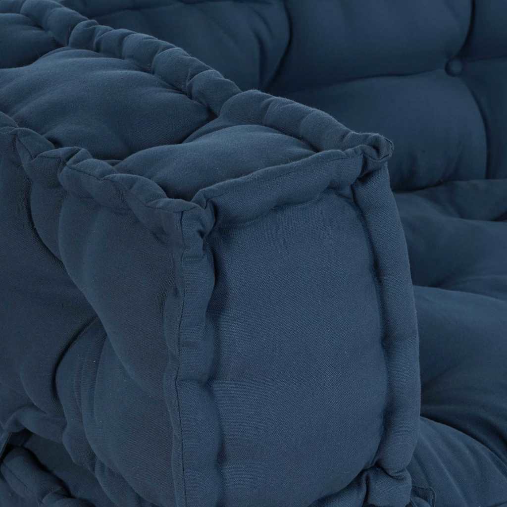 vidaXL Pallet Sofa Kissen 3 pcs Indigo 120 x 80 x 38 cm Stoff