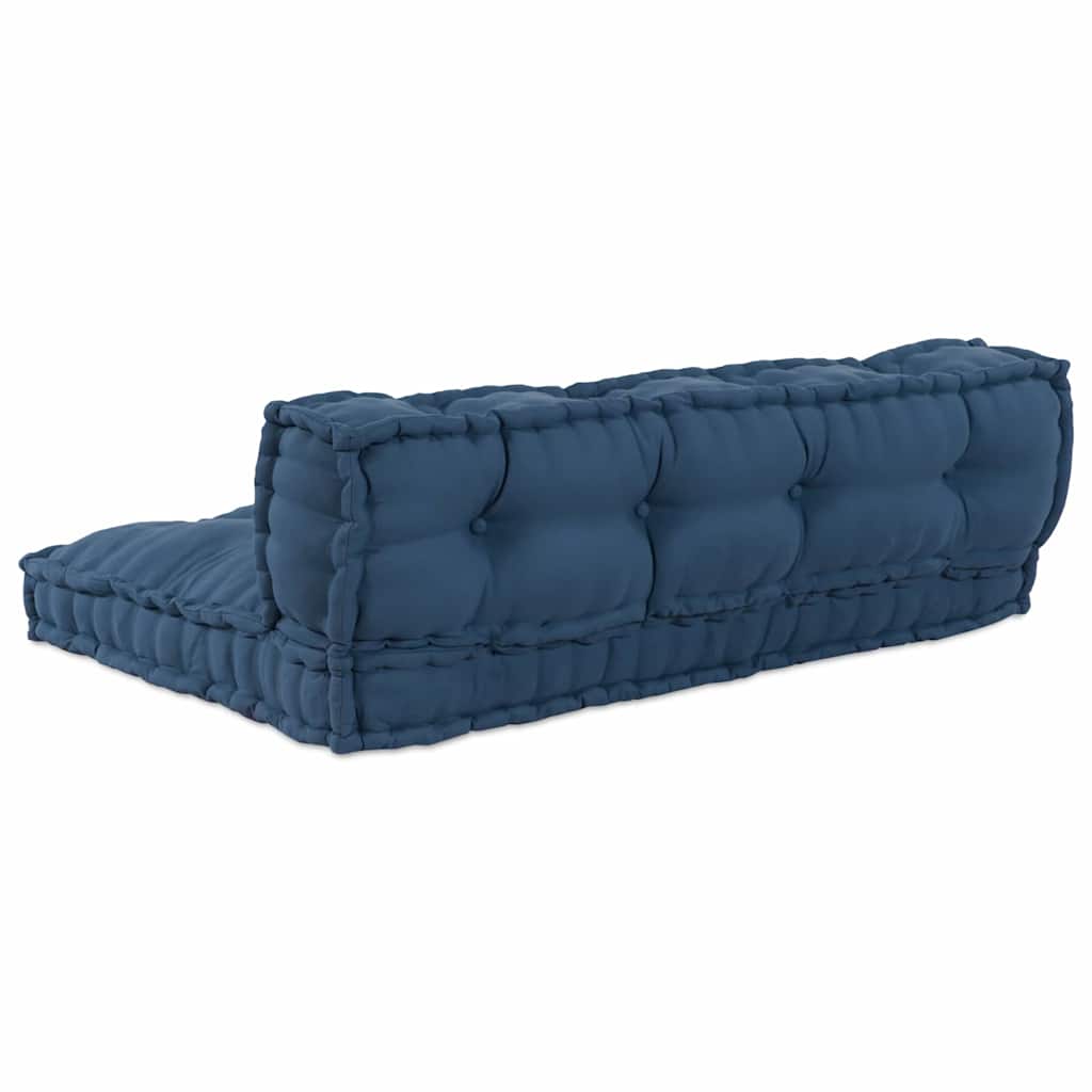 vidaXL Pallet Sofa Kissen 2 pcs Indigo 120 x 80 x 38 cm Stoff
