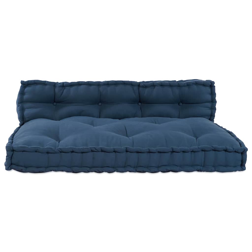 vidaXL Pallet Sofa Kissen 2 pcs Indigo 120 x 80 x 38 cm Stoff