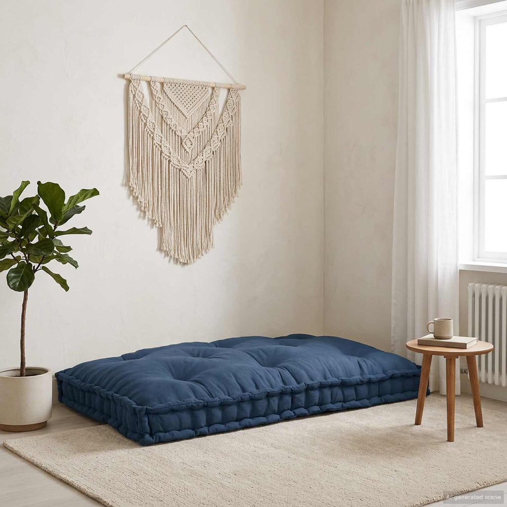 vidaXL Pallet Sofa Kissen Indigo 120 x 80 x 12 cm Stoff