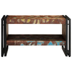 vidaXL Couchtisch Mehrfarbig 70x50x38 cm Altholz Massivholz