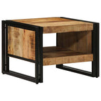 vidaXL Couchtisch 50x50x38 cm Raues Massivholz Mango