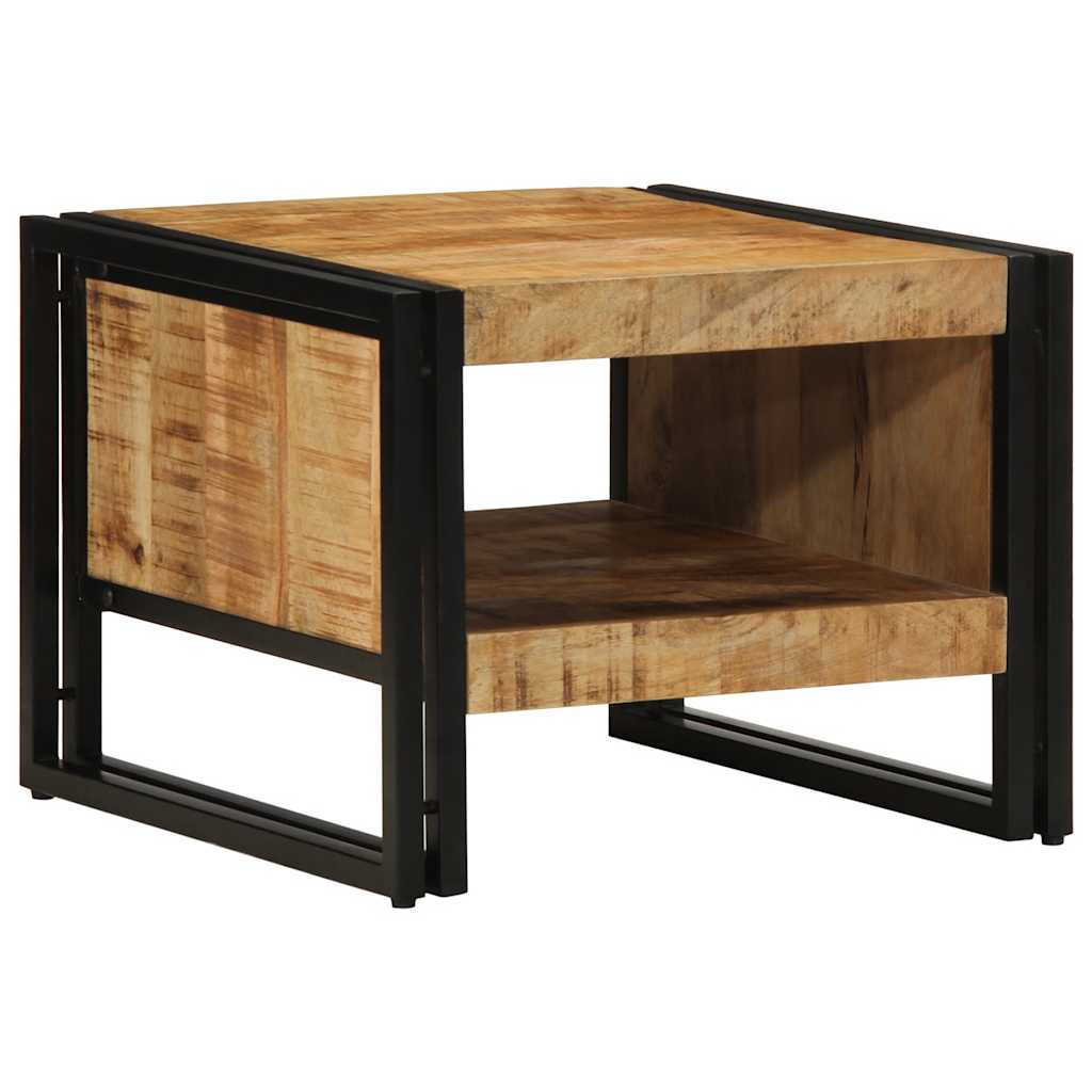 vidaXL Couchtisch 50x50x38 cm Raues Massivholz Mango