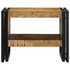 vidaXL Couchtisch 50x50x38 cm Raues Massivholz Mango