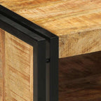 vidaXL Couchtisch 50x50x38 cm Raues Massivholz Mango