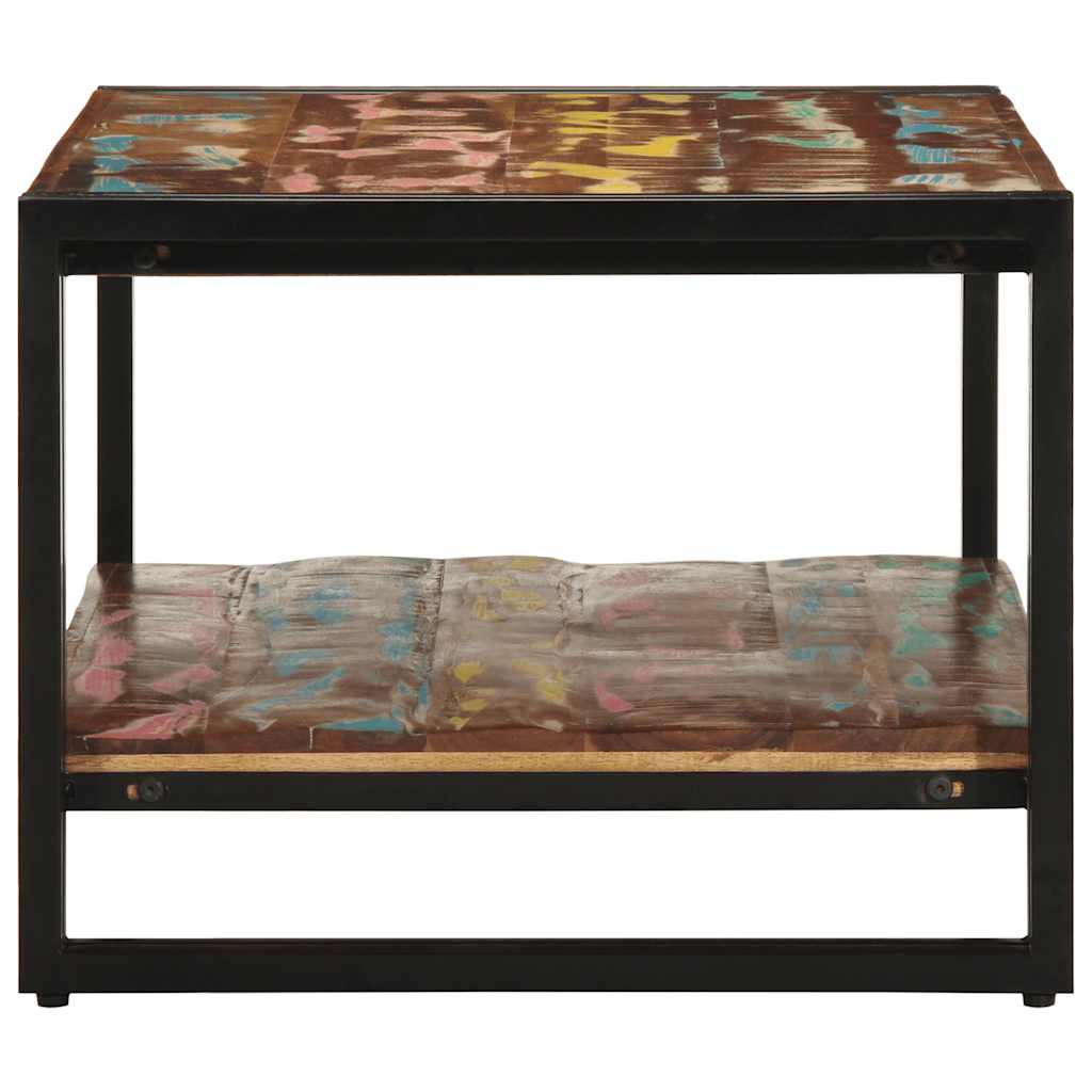 vidaXL Couchtisch Mehrfarbig 90x50x38 cm Altholz Massiv