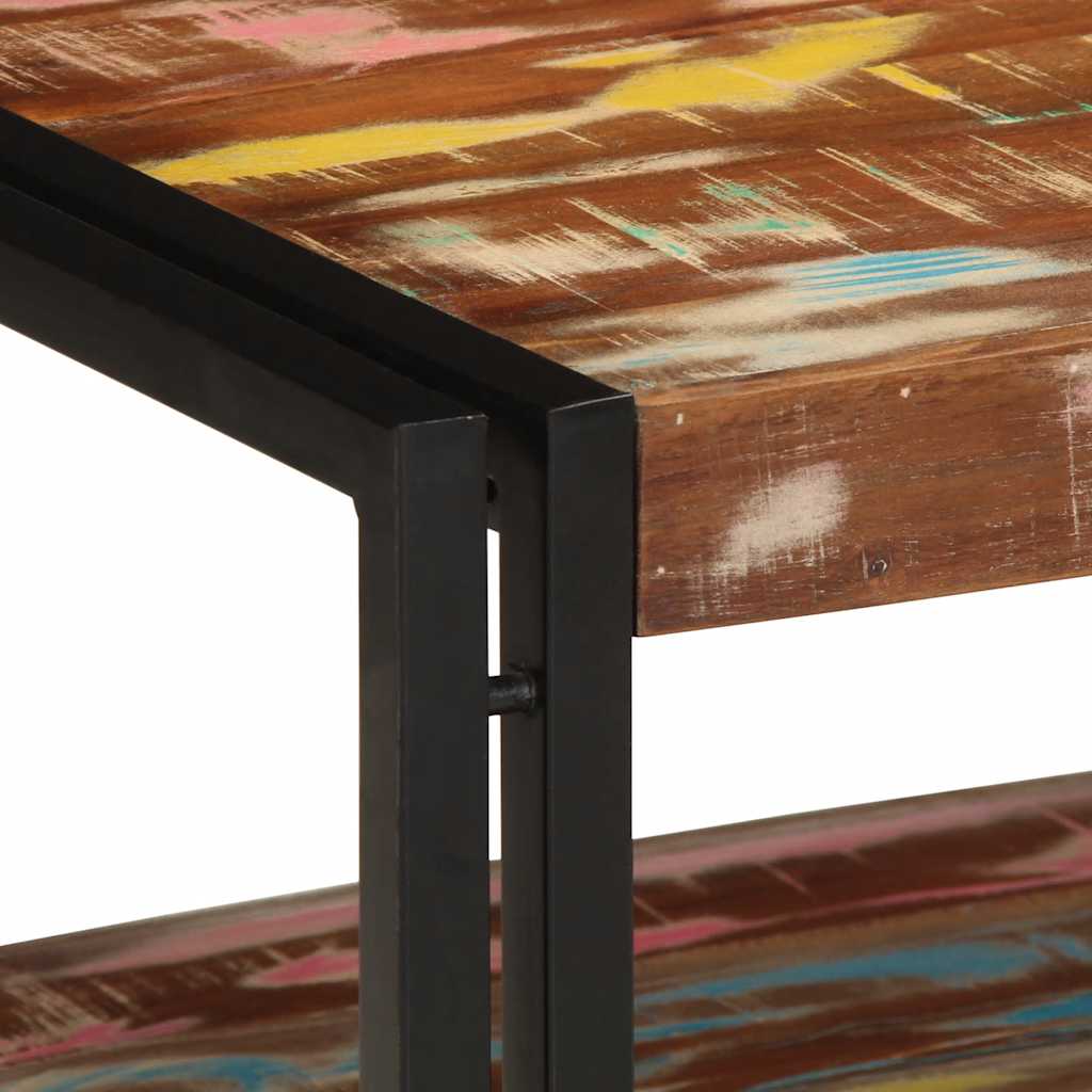 vidaXL Couchtisch Mehrfarbig 90x50x38 cm Altholz Massiv