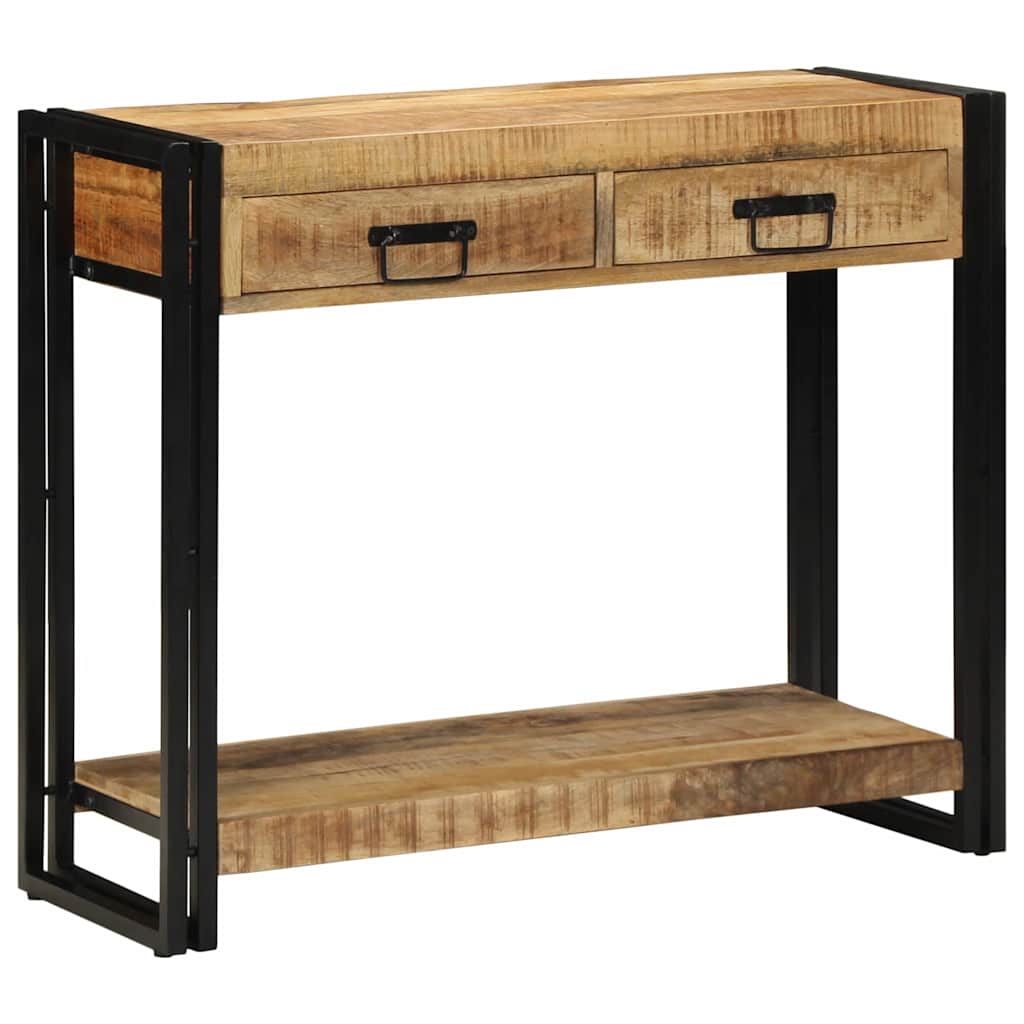 vidaXL Konsolentisch mit Regal Braun 90 x 33 x 75 cm Massivholz Mango