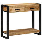 vidaXL Konsolentisch mit Regal Braun 90 x 33 x 75 cm Massivholz Mango