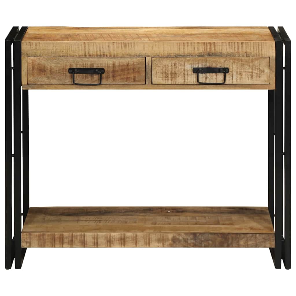 vidaXL Konsolentisch mit Regal Braun 90 x 33 x 75 cm Massivholz Mango