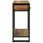 vidaXL Konsolentisch mit Regal Braun 90 x 33 x 75 cm Massivholz Mango