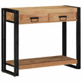 vidaXL Konsolentisch mit Regal Braun 90 x 33 x 75 cm Massivholz Akazie