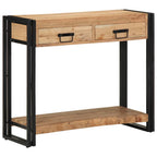 vidaXL Konsolentisch mit Regal Braun 90 x 33 x 75 cm Massivholz Akazie