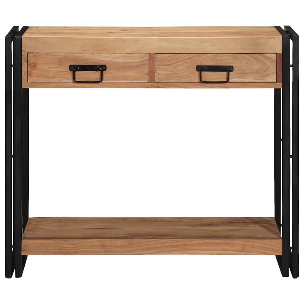 vidaXL Konsolentisch mit Regal Braun 90 x 33 x 75 cm Massivholz Akazie