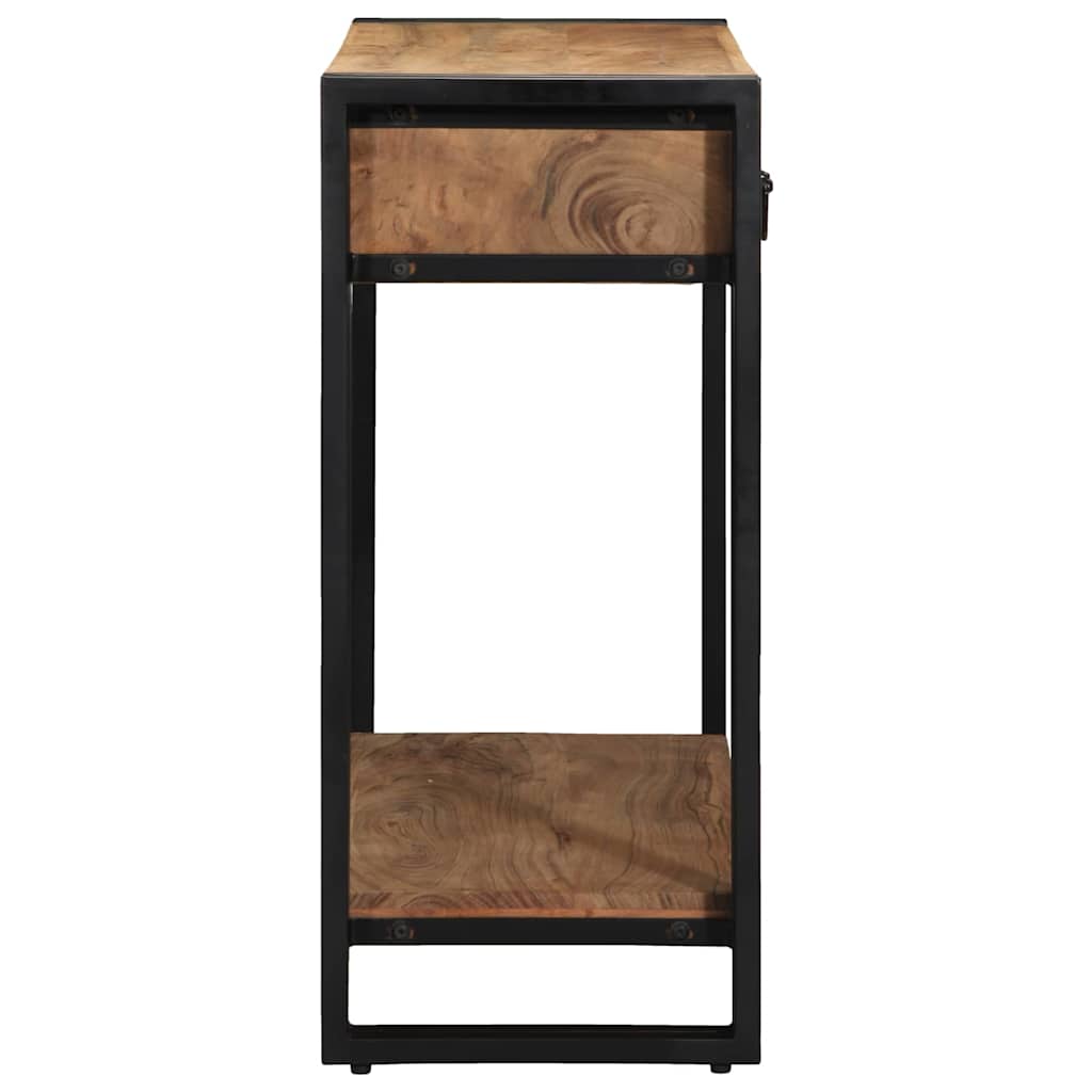 vidaXL Konsolentisch mit Regal Braun 90 x 33 x 75 cm Massivholz Akazie