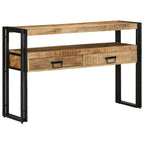 vidaXL Konsolentisch mit Regal Braun 90 x 33 x 75 cm Massivholz Mango