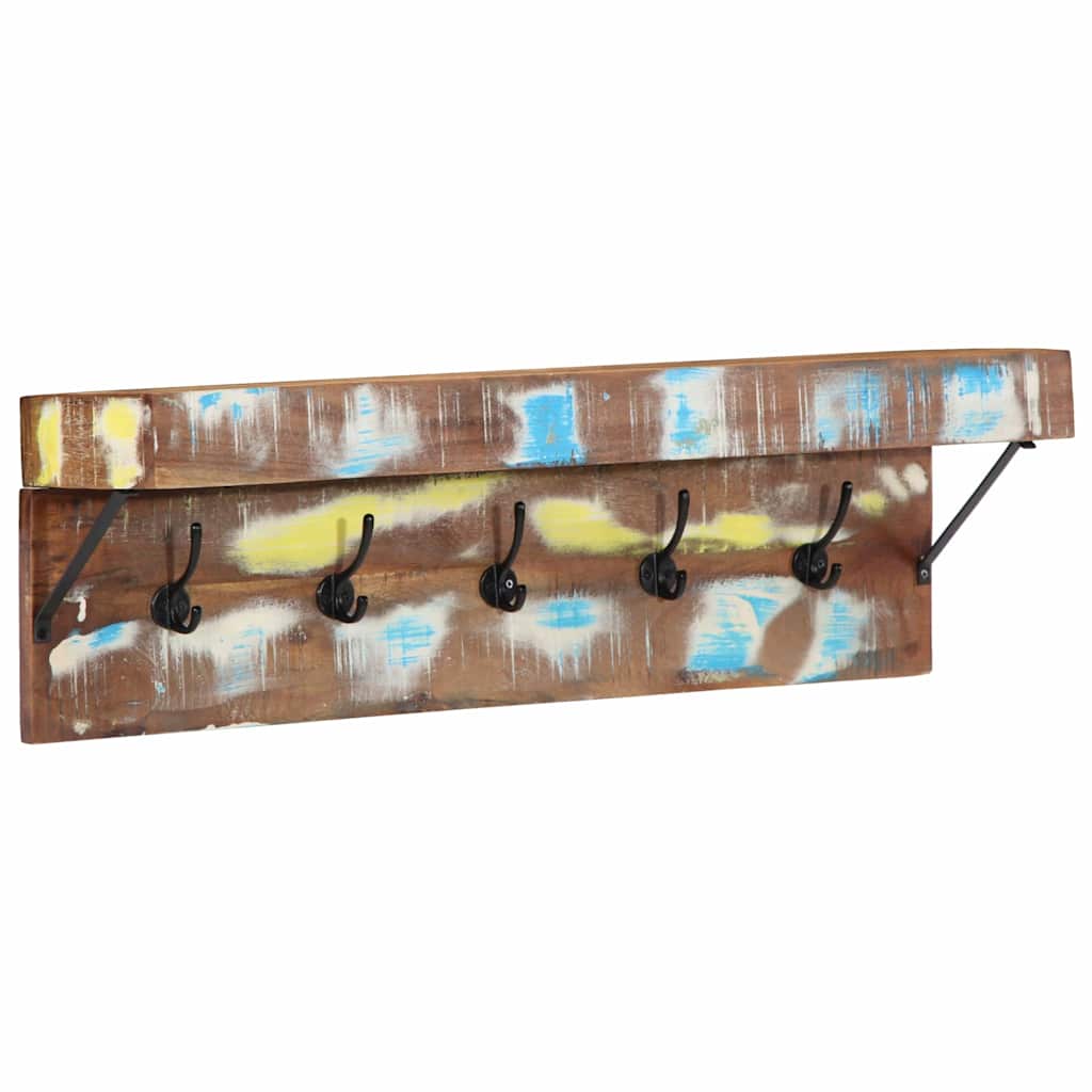 vidaXL Garderobenständer Mehrfarbig 73 x 19 x 23 cm Massivholz Altholz