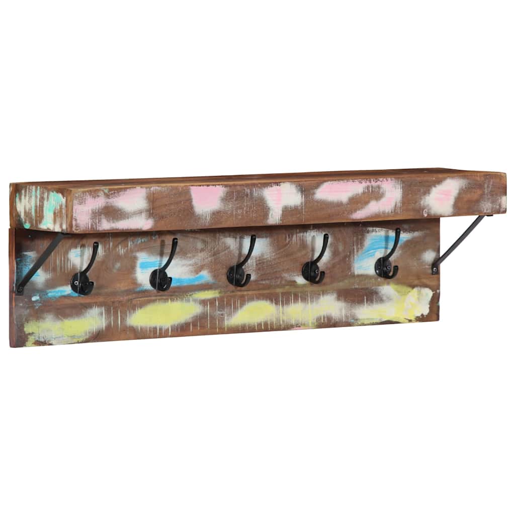 vidaXL Garderobenständer Mehrfarbig 73 x 19 x 23 cm Massivholz Altholz