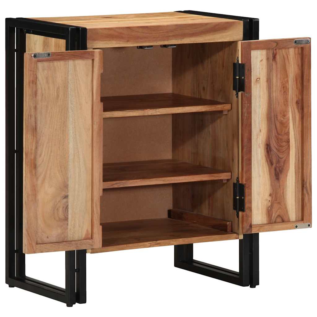 vidaXL Schuhschrank mit Regal Braun 56 x 35 x 70 cm Massivholz Akazie