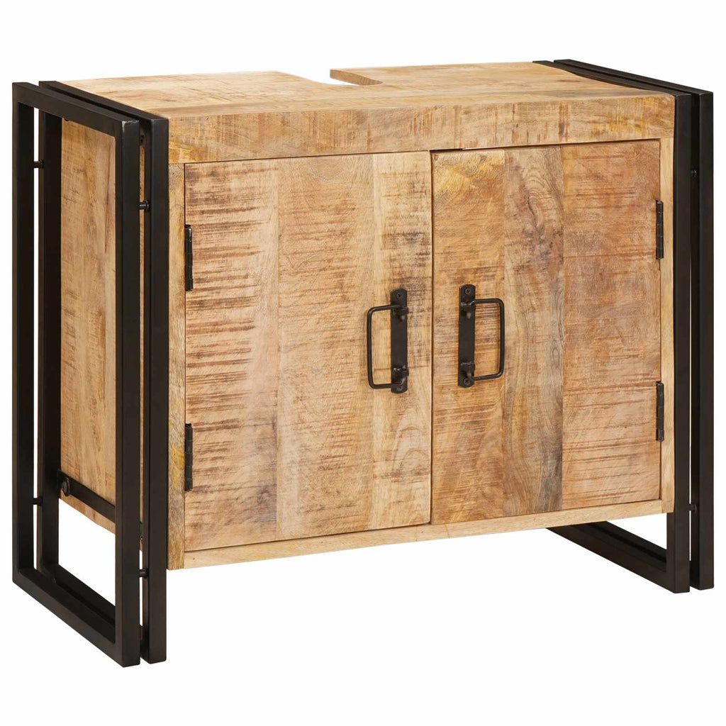 vidaXL Waschbeckenunterschrank Braun 71 x 33 x 58 cm Massivholz Mango