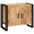 vidaXL Waschbeckenunterschrank Braun 71 x 33 x 58 cm Massivholz Mango