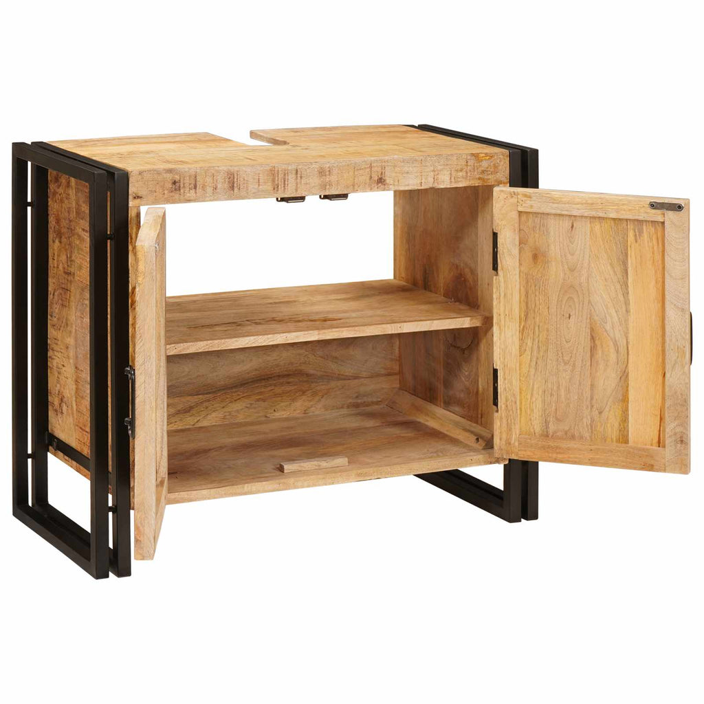 vidaXL Waschbeckenunterschrank Braun 71 x 33 x 58 cm Massivholz Mango