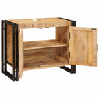 vidaXL Waschbeckenunterschrank Braun 71 x 33 x 58 cm Massivholz Mango
