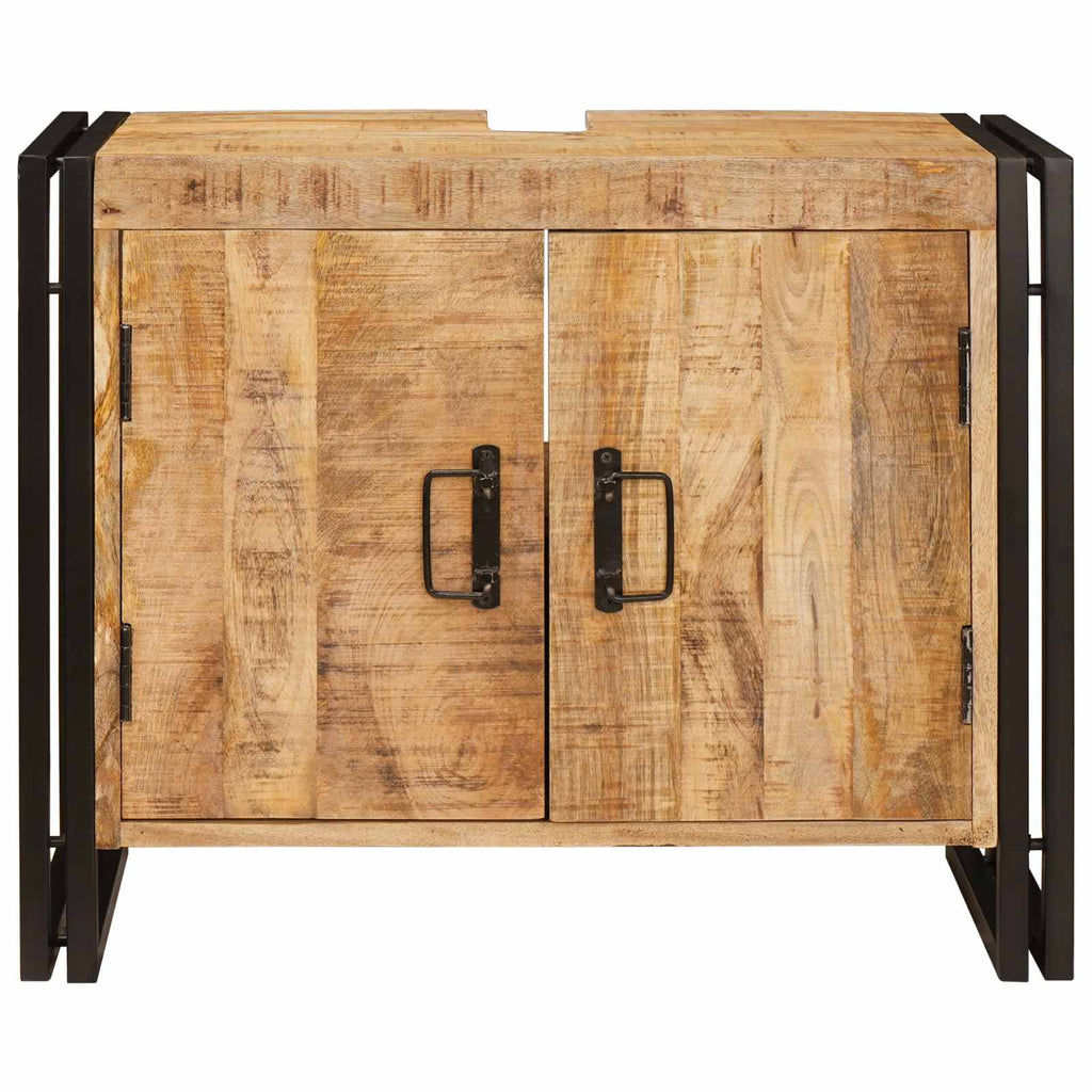 vidaXL Waschbeckenunterschrank Braun 71 x 33 x 58 cm Massivholz Mango