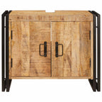 vidaXL Waschbeckenunterschrank Braun 71 x 33 x 58 cm Massivholz Mango