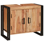 vidaXL Waschbeckenunterschrank Braun 71 x 33 x 58 cm Massivholz Akazie