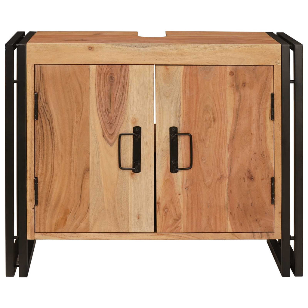 vidaXL Waschbeckenunterschrank Braun 71 x 33 x 58 cm Massivholz Akazie