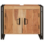 vidaXL Waschbeckenunterschrank Braun 71 x 33 x 58 cm Massivholz Akazie